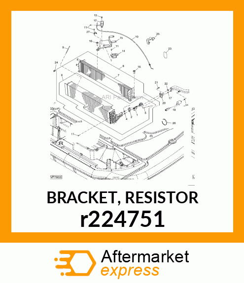 BRACKET, RESISTOR r224751