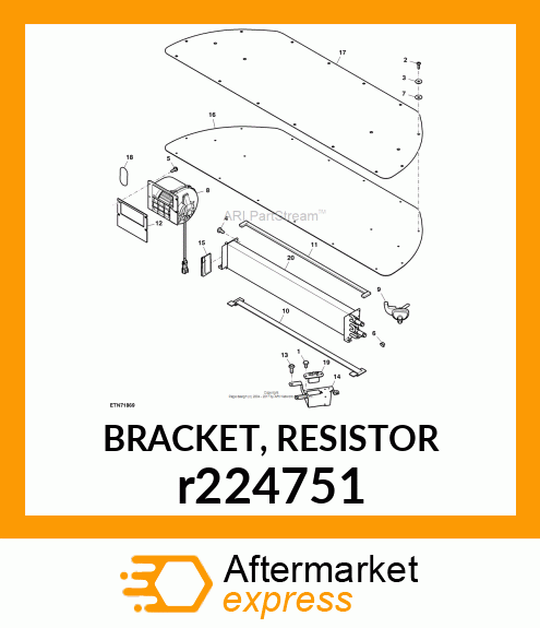 BRACKET, RESISTOR r224751