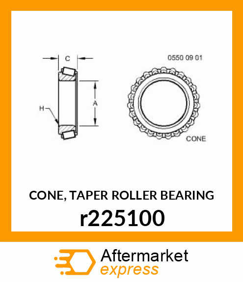 CONE, TAPER ROLLER BEARING r225100