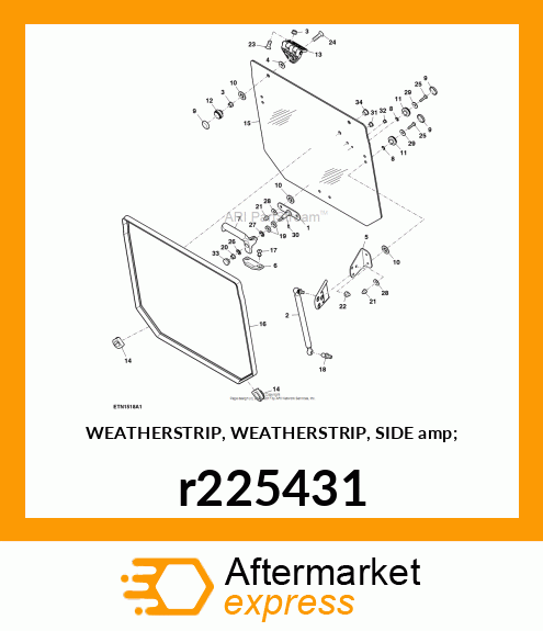 WEATHERSTRIP, WEATHERSTRIP, SIDE amp; r225431