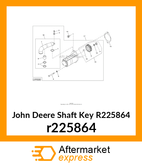 SHAFT KEY, 3 X DIA 15.75 r225864