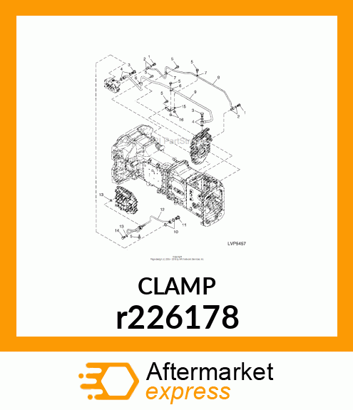 CLAMP, PR, PR HI/LO YANMAR P/N 23 R226178