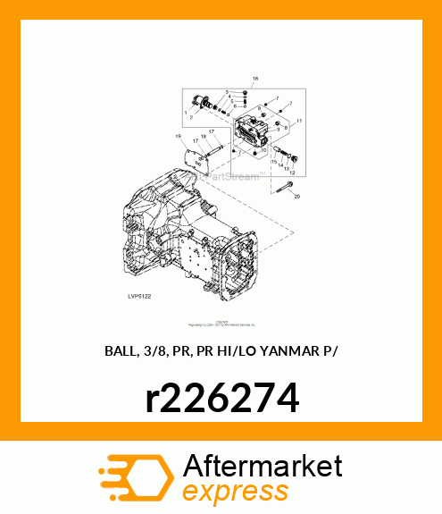 BALL, 3/8, PR, PR HI/LO YANMAR P/ r226274