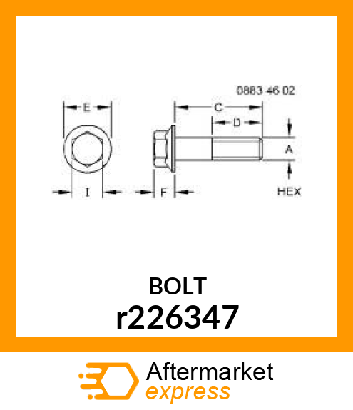 CAP SCREW, HEX FLANGED HD M16X2X80 r226347