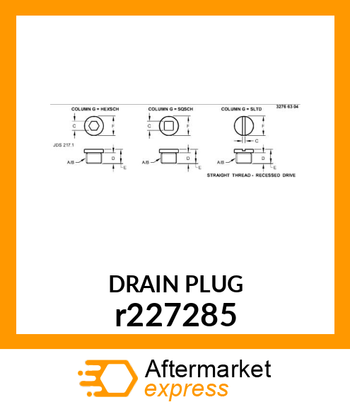 DRAIN PLUG r227285