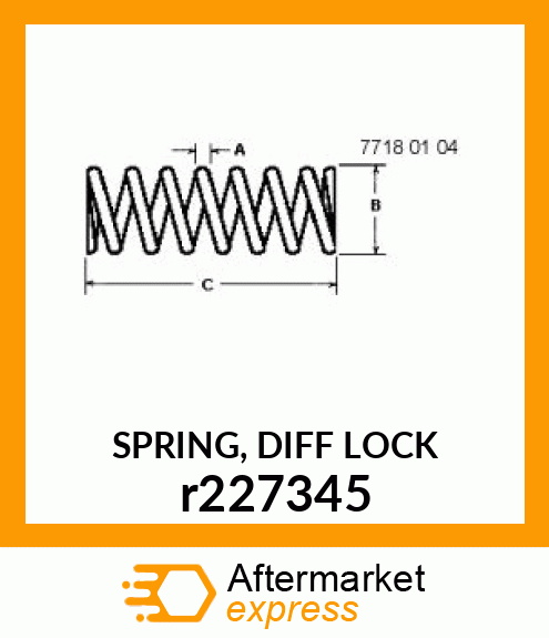 SPRING, DIFF LOCK r227345