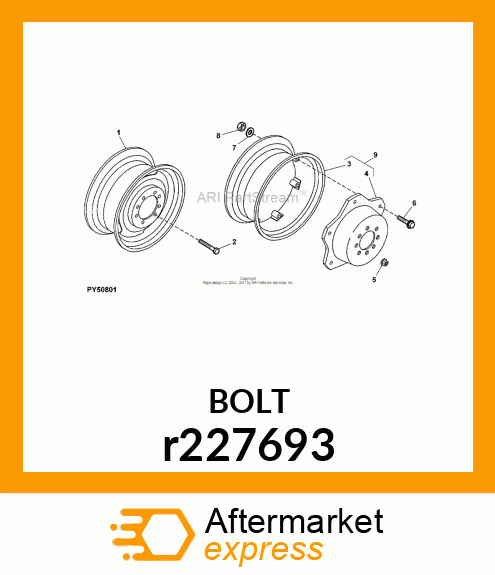 BOLT, ROUND HEAD,SQ NECK, METRIC R227693