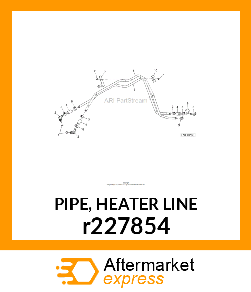 PIPE, HEATER LINE r227854