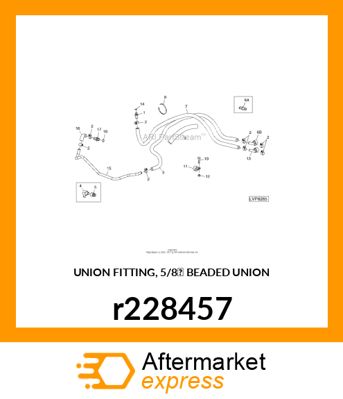 UNION FITTING, 5/8' BEADED UNION r228457