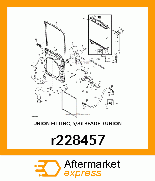 UNION FITTING, 5/8' BEADED UNION r228457