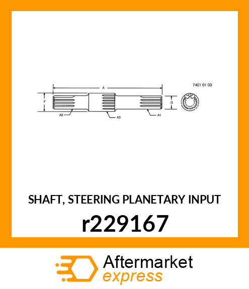 SHAFT, STEERING PLANETARY INPUT r229167