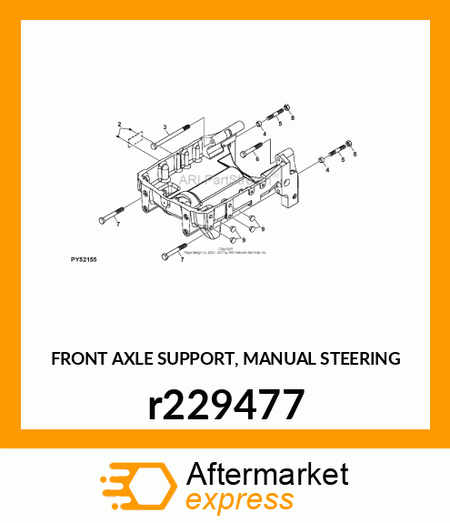 FRONT AXLE SUPPORT, MANUAL STEERING r229477