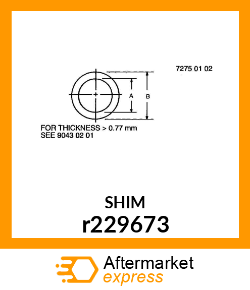 SHIM, 0.076 STEEL r229673