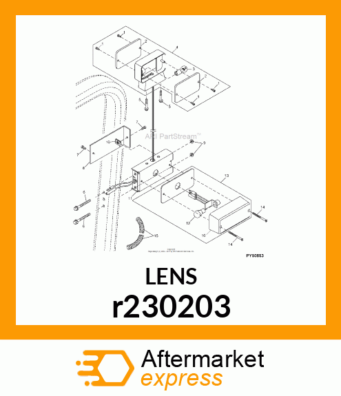 LENS, WARNIG LAMP r230203