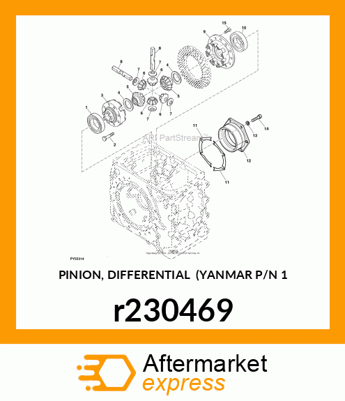 PINION, DIFFERENTIAL YANMAR P/N 1 r230469