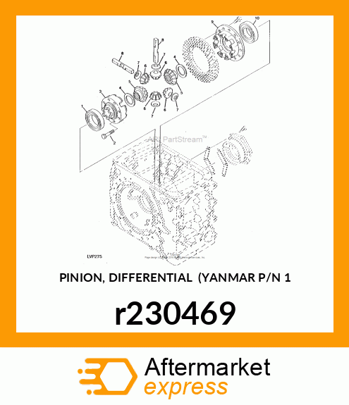 PINION, DIFFERENTIAL YANMAR P/N 1 r230469