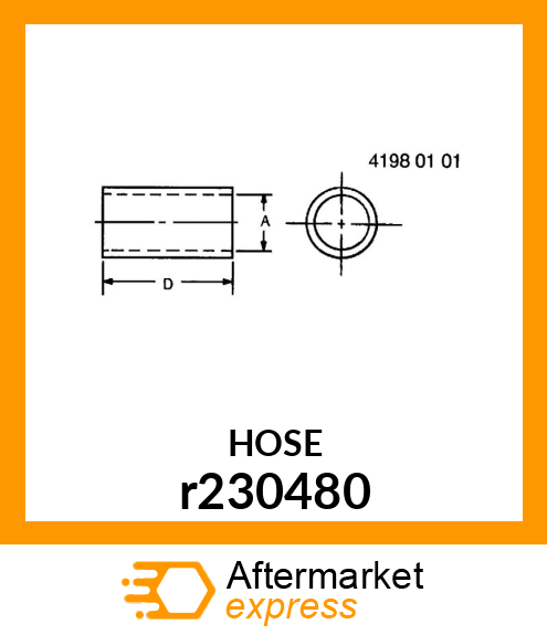 RADIATOR HOSE, TOP, LOWER ASSEMBLY r230480