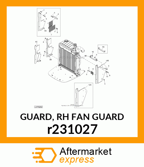 GUARD, RH FAN GUARD r231027