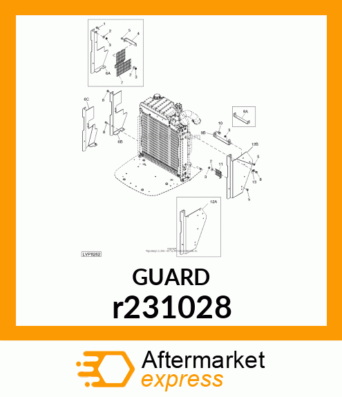 GUARD, RH FAN GUARD r231028