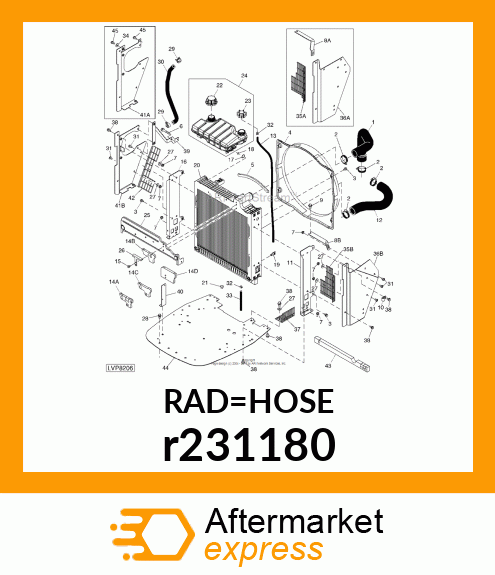 RADIATOR HOSE, LOWER RADIATOR HOSE r231180