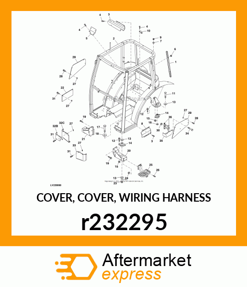 COVER, COVER, WIRING HARNESS r232295