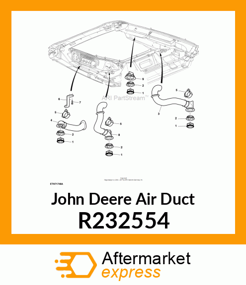 DUCT,AIR,REAR RH R232554