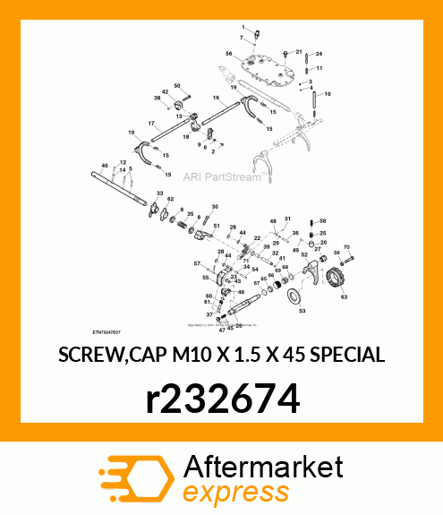 SCREW,CAP M10 X 1.5 X 45 SPECIAL r232674