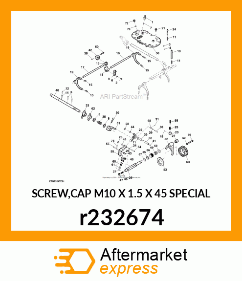 SCREW,CAP M10 X 1.5 X 45 SPECIAL r232674