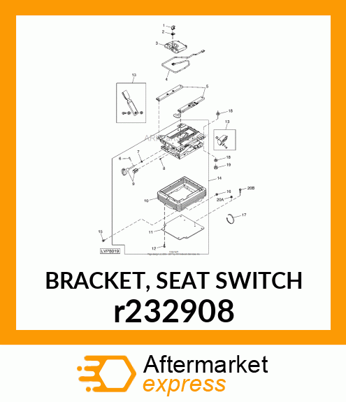 BRACKET, SEAT SWITCH r232908