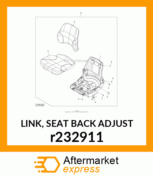 LINK, SEAT BACK ADJUST r232911