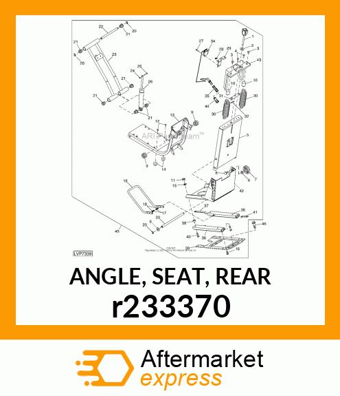 ANGLE, SEAT, REAR r233370