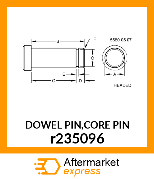 DOWEL PIN,CORE PIN r235096
