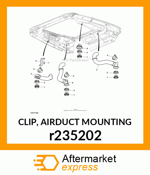 CLIP, AIRDUCT MOUNTING r235202