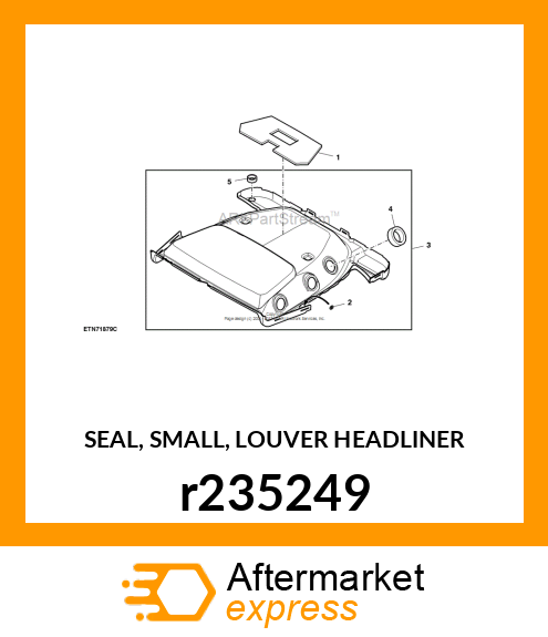 SEAL, SMALL, LOUVER HEADLINER r235249