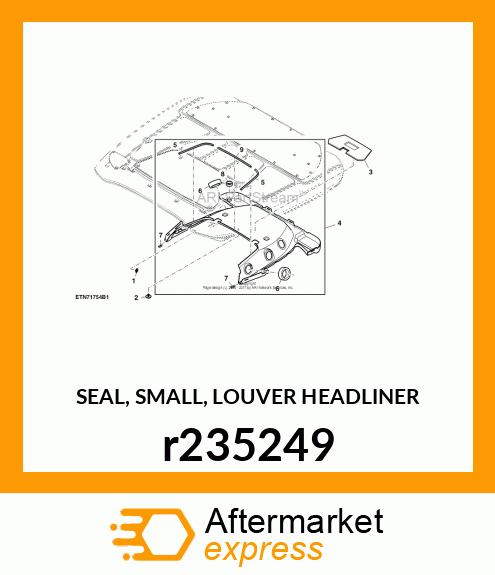 SEAL, SMALL, LOUVER HEADLINER r235249