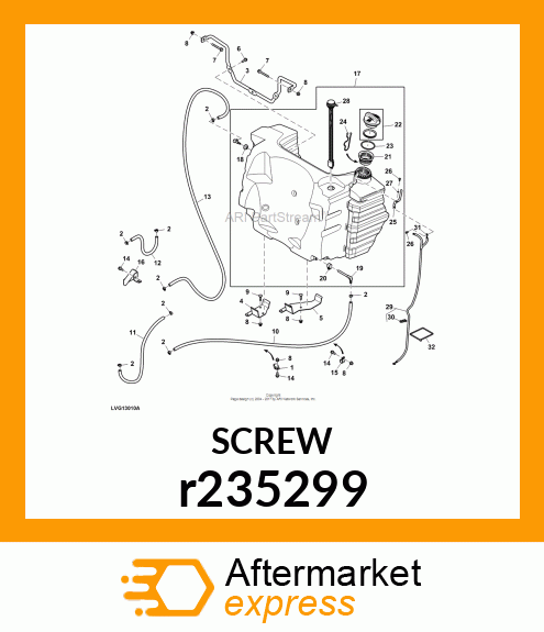 SCREW, M6 X 1 TRUSS HEAD TORX r235299