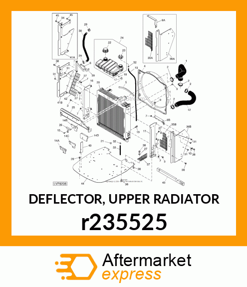 DEFLECTOR, UPPER RADIATOR r235525
