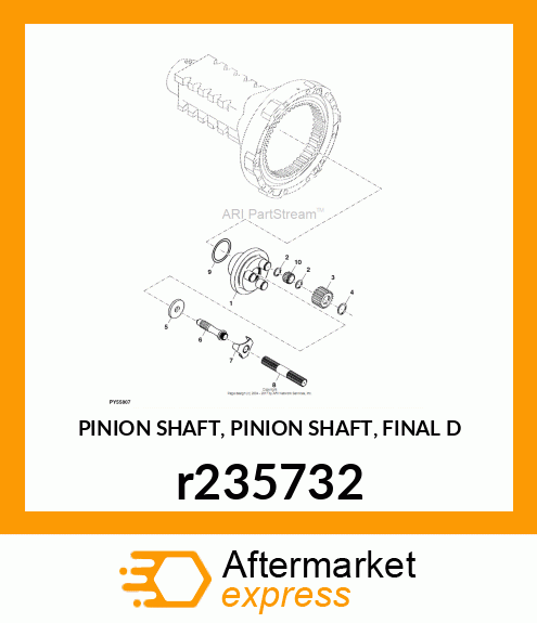 PINION SHAFT, PINION SHAFT, FINAL D r235732