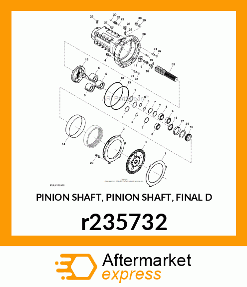 PINION SHAFT, PINION SHAFT, FINAL D r235732