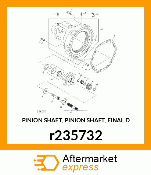 PINION SHAFT, PINION SHAFT, FINAL D r235732