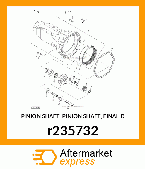 PINION SHAFT, PINION SHAFT, FINAL D r235732