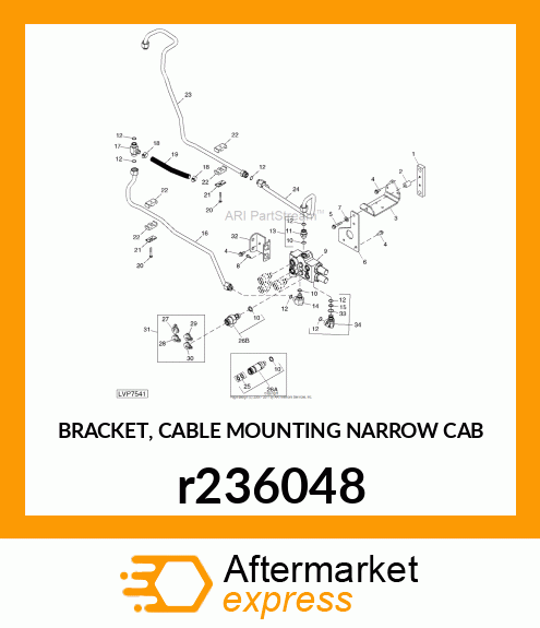 BRACKET, CABLE MOUNTING NARROW CAB r236048