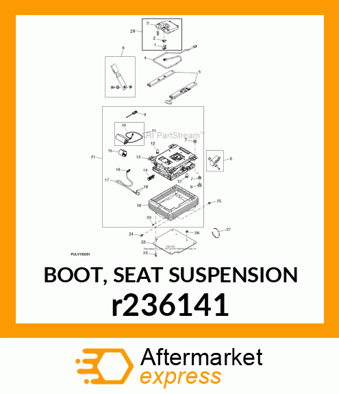 BOOT, SEAT SUSPENSION r236141