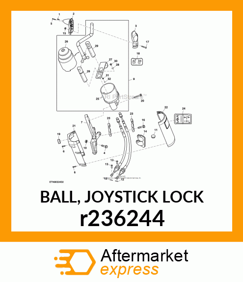 BALL, JOYSTICK LOCK r236244