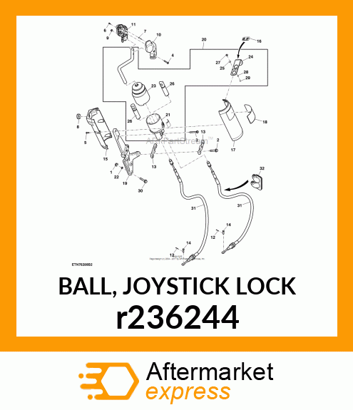 BALL, JOYSTICK LOCK r236244