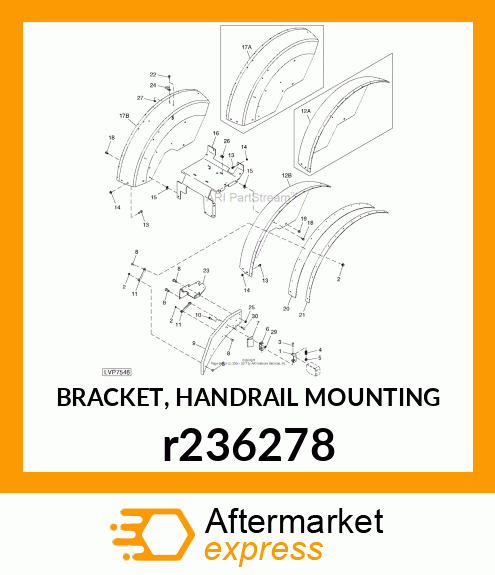 BRACKET, HANDRAIL MOUNTING r236278