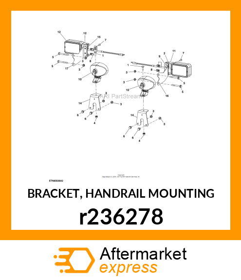 BRACKET, HANDRAIL MOUNTING r236278