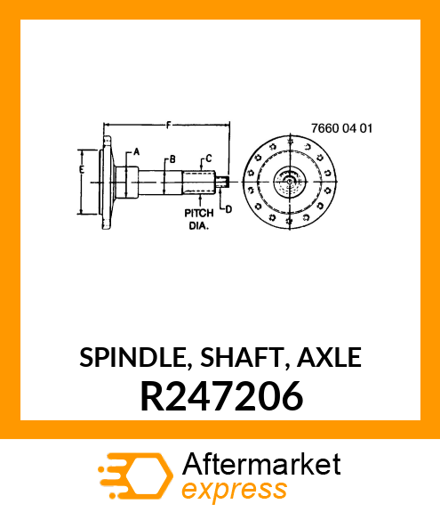 SPINDLE, SHAFT, AXLE R247206