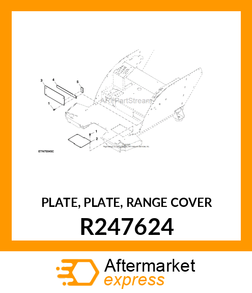 PLATE, PLATE, RANGE COVER R247624