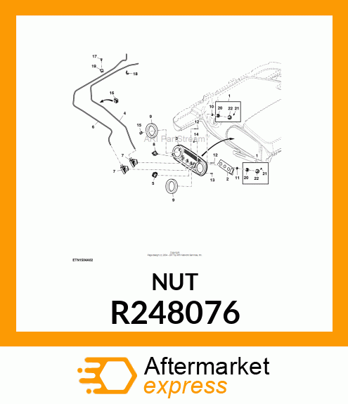 NUT, HEX NUT, FLAT, 7/16 R248076
